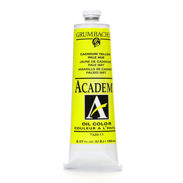 WINSOR & NEWTON Grumbacher T320-11-2  Academy Oil Colors, 5.07 Oz, Cadmium Yellow Pale Hue, Pack Of 2