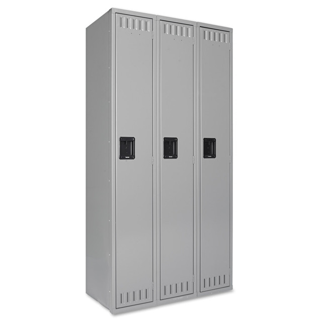 TENNSCO CORP STS121872CMG Tennsco Single-Tier Locker, 3-Wide, 72inH x 36inW x 18inD, Medium Gray TENNSCO CORP STS121872CMG Tennsco Single-Tier Locker, 3-Wide, 72inH x 36inW x 18inD, Medium Gray