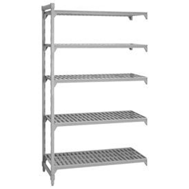 Cambro Manufacturing Camshelving® Premium Add-On Unit - 5 Vented Shelves 24x36x72 p/n CPA243672V5480