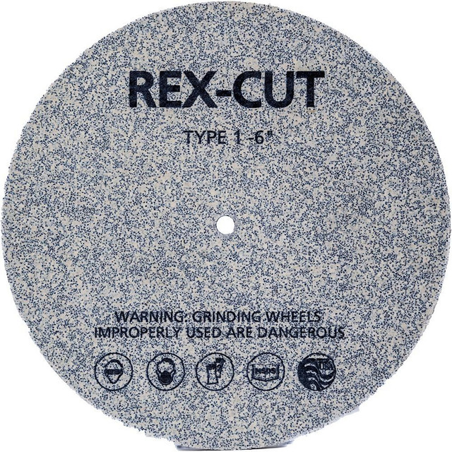 Rex Cut Abrasives 163334 Deburring Wheels; Wheel Diameter (Inch): 6 ; Face Width (Inch): 3/4 ; Center Hole Size (Inch): 5/8 ; Abrasive Material: Aluminum Oxide ; Grade: Medium ; Wheel Type: Type 1