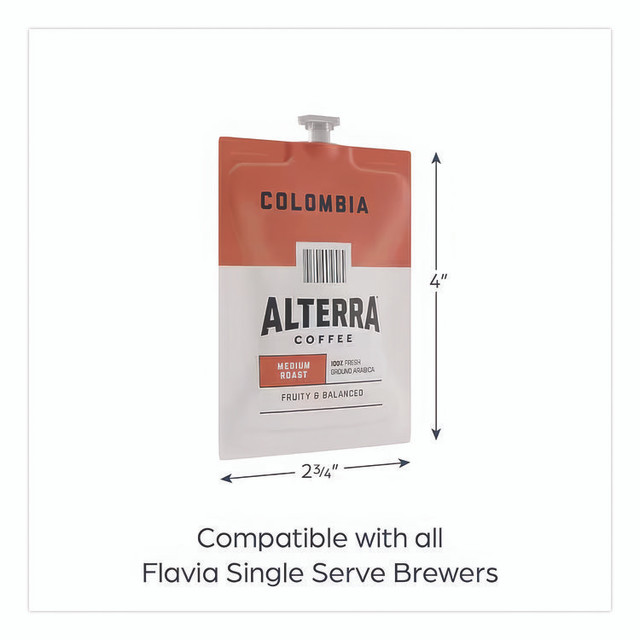 MARS, INC. ALTERRA® MDRA180 Coffee Freshpack Pods, Colombia, Medium Roast, 0.28 oz, 100/Carton