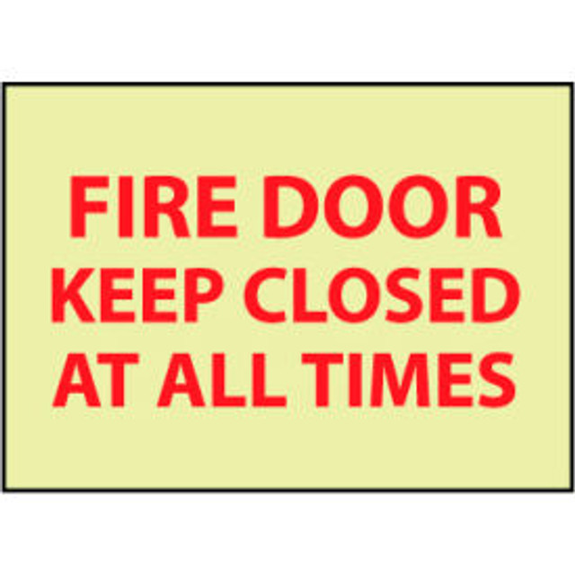 ACCUFORM MANUFACTURING Glow Sign Rigid Plastic - Fire Door Keep Closed p/n GL143RB