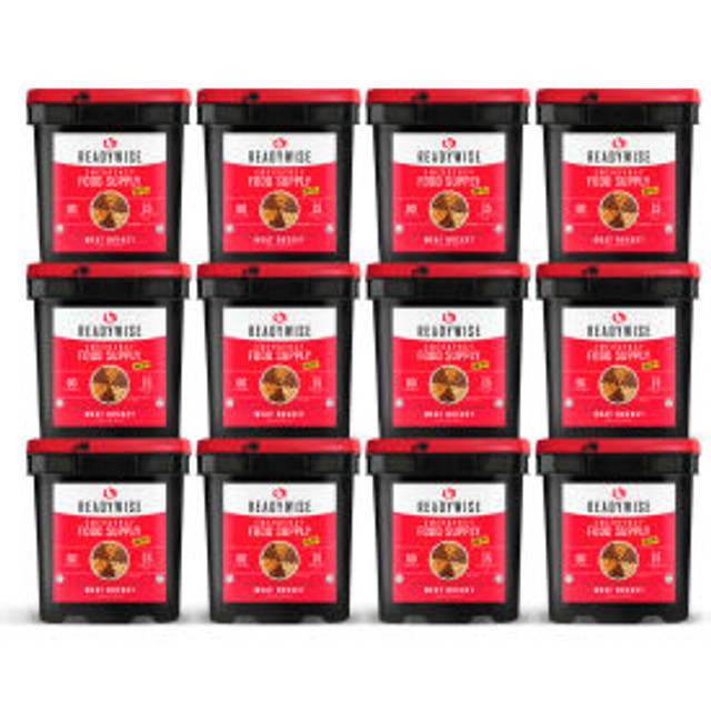 Wise Company Inc ReadyWise 40-70720 Gourmet Freeze Dried Meat Buckets 12 Buckets 720 Servings p/n 40-70720