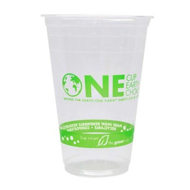 LOLLICUP USA, INC. KE-KC20G Karat Earth PLA Plastic Cups, 20 Oz, Clear, Pack Of 1,000 Cups LOLLICUP USA, INC. KE-KC20G Karat Earth PLA Plastic Cups, 20 Oz, Clear, Pack Of 1,000 Cups