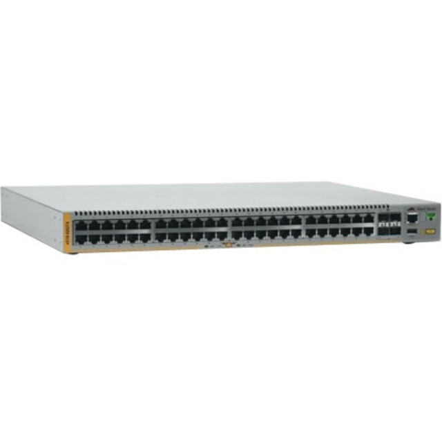 ALLIED TELESIS, INC. Allied Telesis AT-X510-52GTX-90  AT-x510-52GTX Layer 3 Switch - 48 Ports - Manageable - Gigabit Ethernet, 10 Gigabit Ethernet - 10/100/1000Base-T, 10GBase-X - 3 Layer Supported - Twisted Pair, Optical Fiber - Rack-mountable