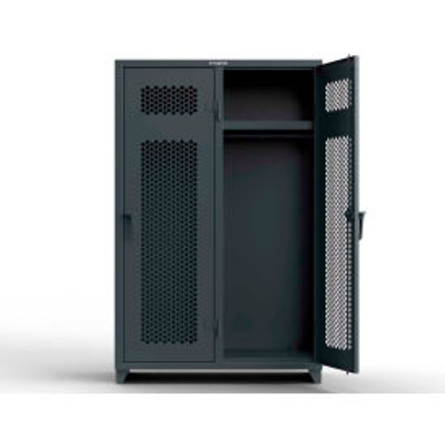 Strong Hold Products StrongHold® 1-Tier 2 Door Ventilated Locker 48""W x 24""D x 75""H Gray Assembled p/n 46-2H-24-1T-L