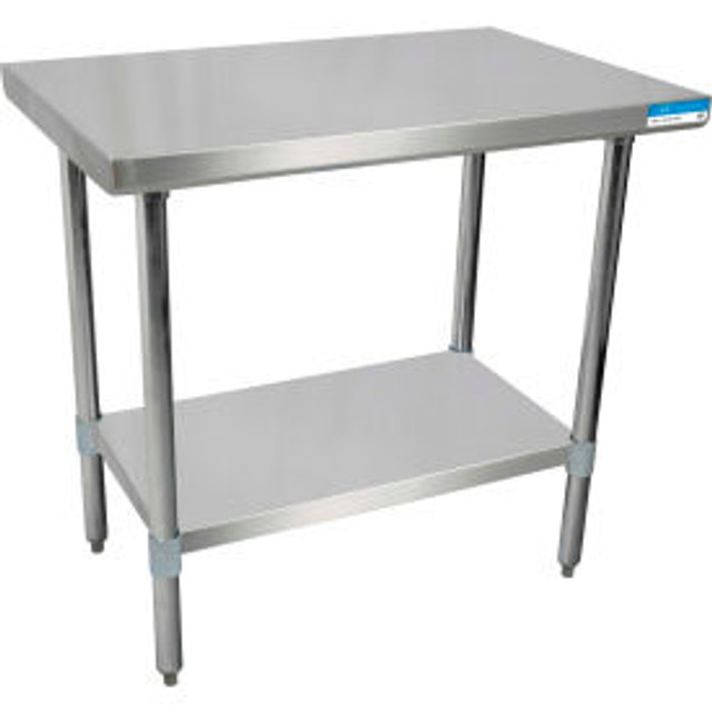 Bk Resources Inc. BK Resources 430 Stainless Steel Table 48 x 24"" Adjustable Undershelf 18 Gauge p/n SVT-4824