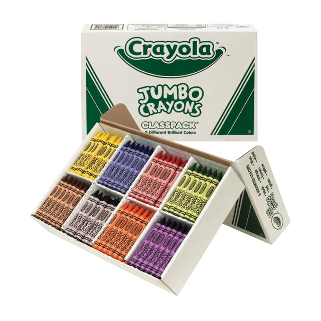 CRAYOLA LLC 52-8389 Crayola Jumbo Crayons Classpack, Assorted Colors, Box Of 200 Crayons CRAYOLA LLC 52-8389 Crayola Jumbo Crayons Classpack, Assorted Colors, Box Of 200 Crayons