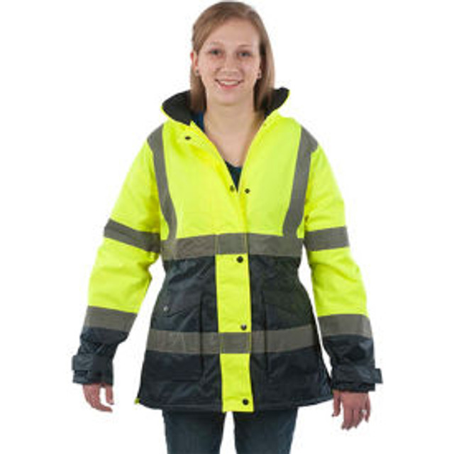 Old Toledo Brands Utility Pro™ Hi-Vis Ladies Parka Jacket Class 2 2XL Yellow/Black p/n UHV664-2X-YN