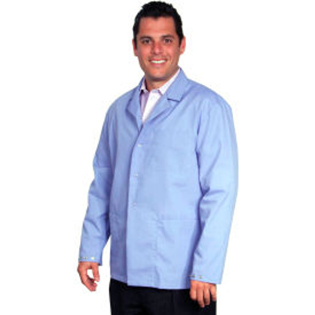 Superior Surgical Mfg Co Unisex Microstat ESD Short Coat Blue 2XL p/n 4252XL