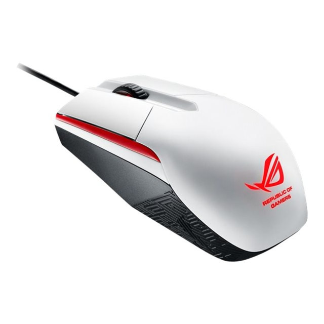 ASUS COMPUTER INTERNATIONAL ROG SICA WHITE ASUS ROG Sica - Mouse - right and left-handed - optical - 3 buttons - wired - USB - glacier white