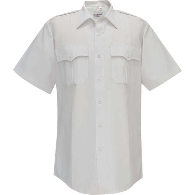 Flying Cross 85R54 00 16.0 N/A Duro Poplin Short Sleeve Shirt w/ Sewn-In Creases