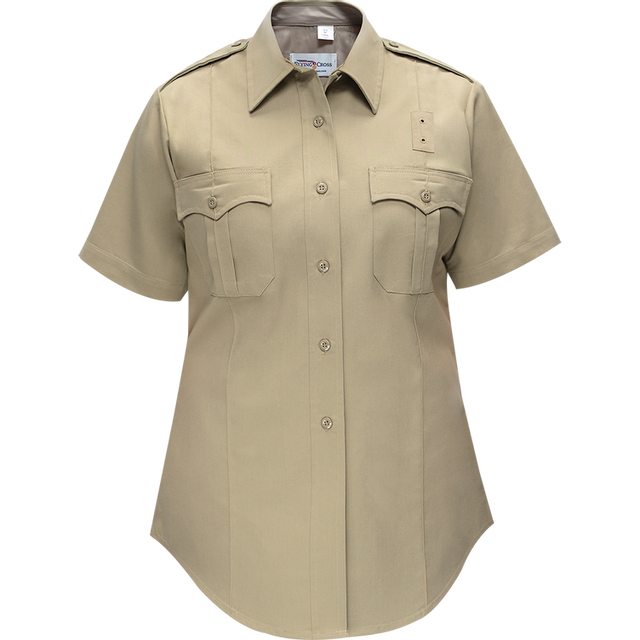 Flying Cross 155R84 04 30 N/A Justice Women's Short Sleeve Shirt w/ Convertible Sport Collar