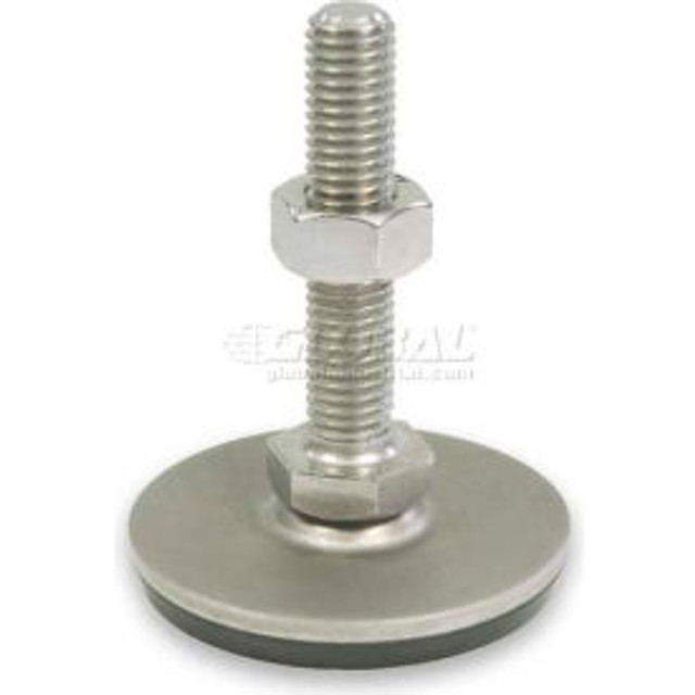 J.W. Winco Inc Leveling Foot W/Plastic Cap 1/2-13 x 5.91"" Stud 2.36"" Base Dia 6.52""H 2250 Lbs. Cap 304 SS p/n 41-60-1/2X13-150-D3-SK