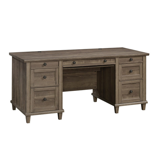 SAUDER WOODWORKING CO. 423526 Sauder Hammond 68inW Executive Computer Desk, Emery Oak