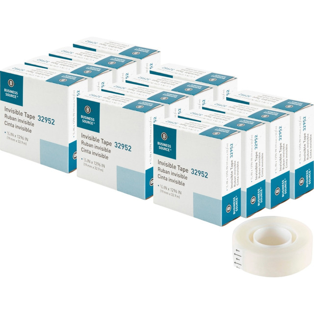 SP RICHARDS 32952BX Business Source Invisible Tape Dispenser Refill Roll - 36 yd Length x 0.75in Width - 1in Core - 12 / Box SP RICHARDS 32952BX Business Source Invisible Tape Dispenser Refill Roll - 36 yd Length x 0.75in Width - 1in Core - 12 / Box