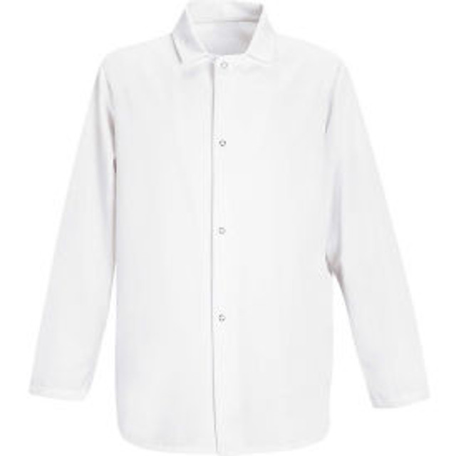 Vf Imagewear Inc Red Kap® Gripper-Front Short Butcher Coat White Polyester/Cotton 4XL p/n 0416WHRG4XL