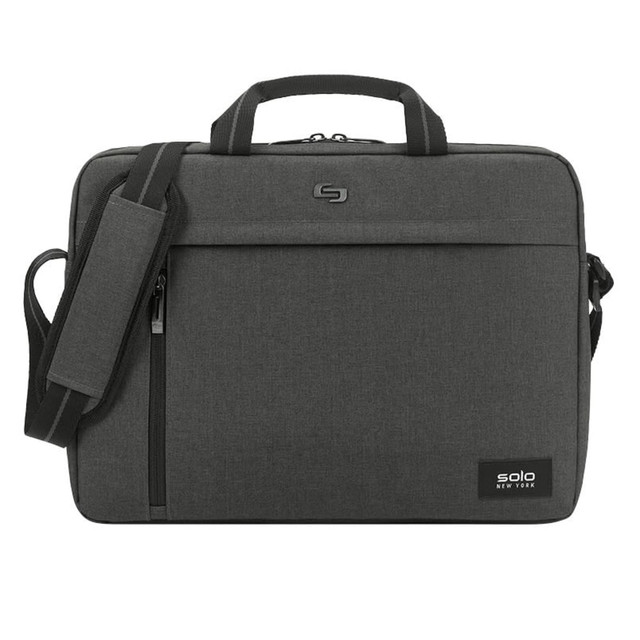 UNITED STATES LUGGAGE UBN126-10 Solo New York Rivington Slim Briefcase With 15.6in Laptop Pocket, Gray UNITED STATES LUGGAGE UBN126-10 Solo New York Rivington Slim Briefcase With 15.6in Laptop Pocket, Gray