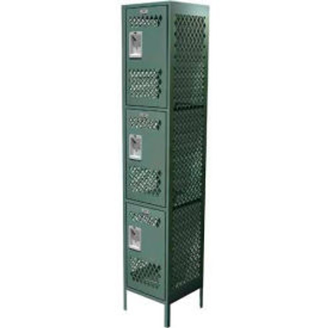 Asi Group ASI Storage Competitor 3-Tier 6 Door Ventilated Locker 24""W x 18""D x 78""H Almond Assembled p/n 11-33121878-03-SA