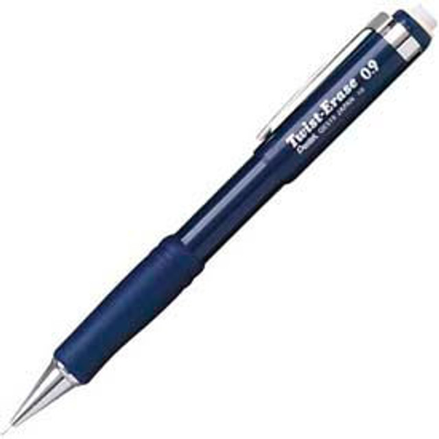 Pentel® Twist Eraser III Automatic Pencil 0.9mm Blue p/n QE519C