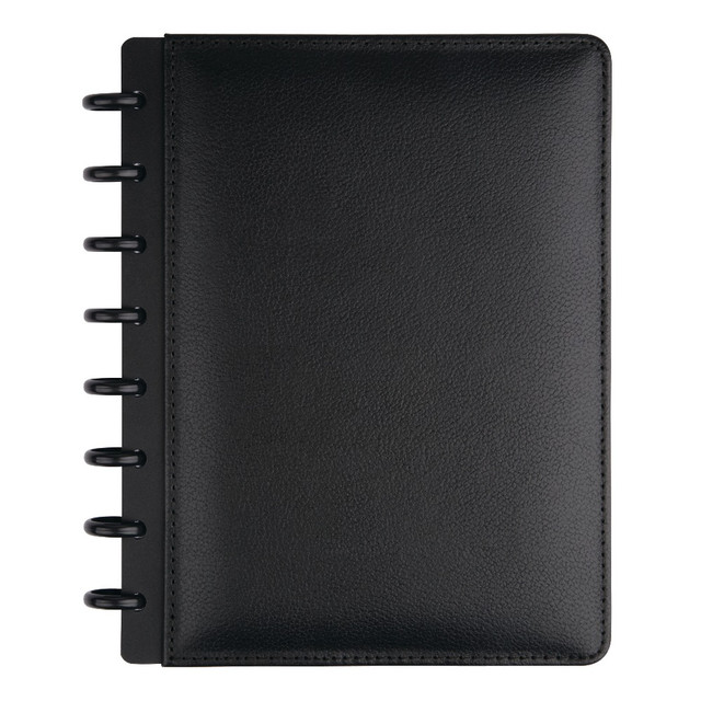 OFFICE DEPOT ODJRNBK-PU-BK TUL Discbound Notebook With Leather Cover, Junior Size, Narrow Ruled, 60 Sheets, Black OFFICE DEPOT ODJRNBK-PU-BK TUL Discbound Notebook With Leather Cover, Junior Size, Narrow Ruled, 60 Sheets, Black