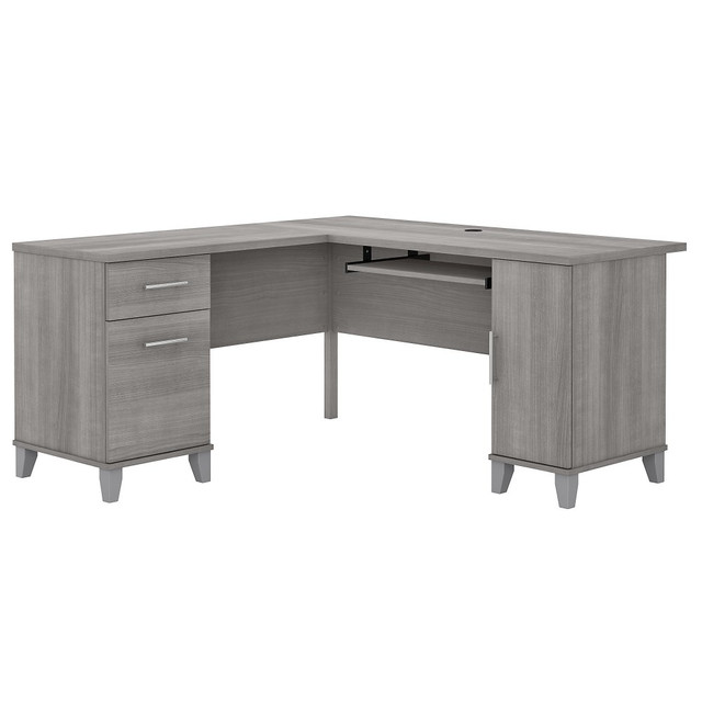 BUSH INDUSTRIES INC. WC81230K Bush Business Furniture Somerset 60inW L-Shaped Corner Desk, Platinum Gray, Standard Delivery BUSH INDUSTRIES INC. WC81230K Bush Business Furniture Somerset 60inW L-Shaped Corner Desk, Platinum Gray, Standard Delivery