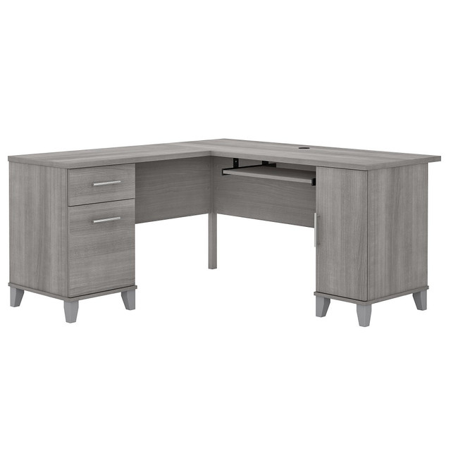 BUSH INDUSTRIES INC. Bush WC81230K  Business Furniture Somerset 60inW L-Shaped Corner Desk, Platinum Gray, Standard Delivery