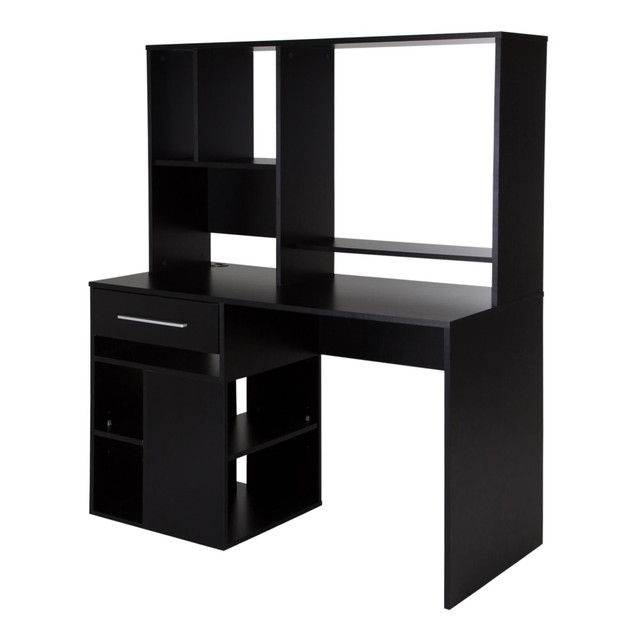 SOUTH SHORE IND LTD South Shore 9044070  Annexe 48inW Computer Desk With Hutch, Pure Black