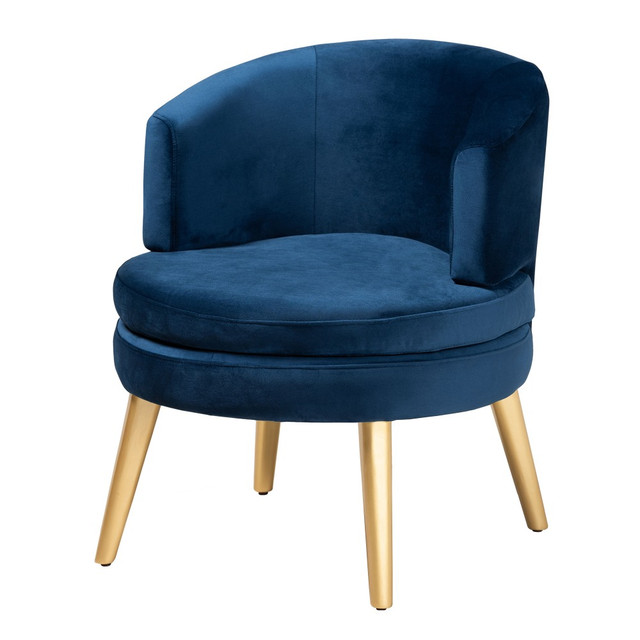 WHOLESALE INTERIORS, INC. 2721-11234 Baxton Studio Baptiste Accent Chair, Navy Blue WHOLESALE INTERIORS, INC. 2721-11234 Baxton Studio Baptiste Accent Chair, Navy Blue