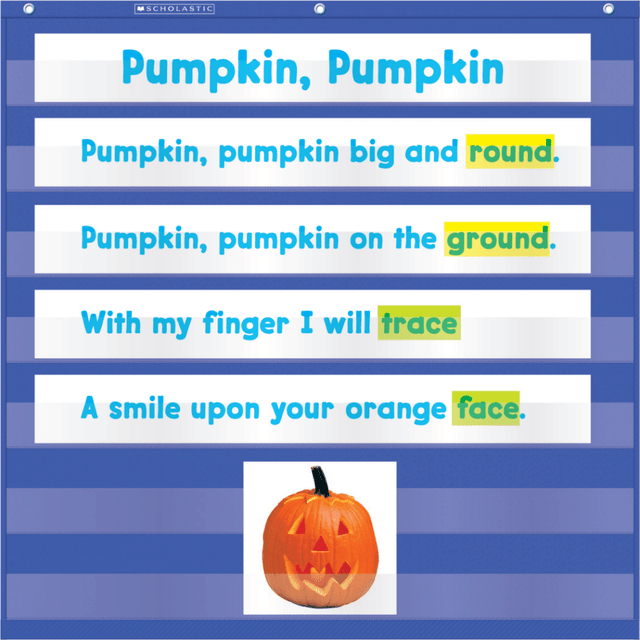 SCHOLASTIC INC TF-5117 Teacher Resources Mini Pocket Chart, 28in x 28in, Blue