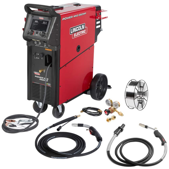Lincoln Electric K5637-1 Multi-Process Welders; Welding Processes: DC TIG; FCAW; GMAW; Metal-Cored; MIG; SMAW ; Phase: 1 ; Input Amperage: 17.6; 22.1; 44; 49.1 ; Output Amperage: 5-300 ; Wire Size Range: 0.023 to 0.047 in ; Duty Cycle: 230A/26.5V/60%