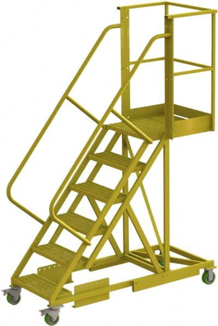 TRI-ARC UCS500620242 Steel Rolling Ladder: 6 Step