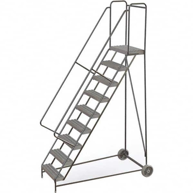 TRI-ARC WLARTR109245 Aluminum Rolling Ladder: 9 Step