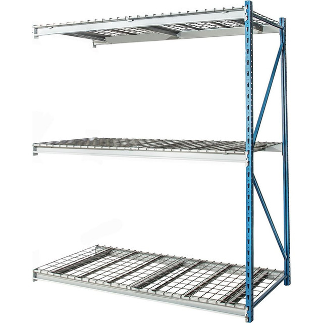 Hallowell HBR9636123-3A-W Storage Racks; Rack Type: Bulk Rack Add-On ; Overall Width (Inch): 96 ; Overall Height (Inch): 123 ; Overall Depth (Inch): 36 ; Material: Steel ; Color: Light Gray; Marine Blue