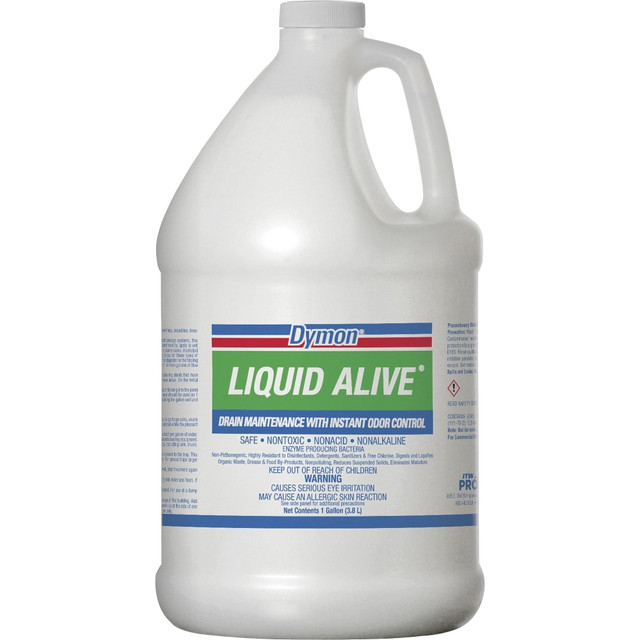 ITW DYMON Dymon 23301  LIQUID ALIVE Enzyme Producing Bacteria - 128 fl oz (4 quart)Bottle - 1 Each - White