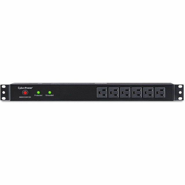 CYBERPOWERPC RKBS15S6F12R CyberPower RKBS15S6F12R Rackbar 18 - Outlet Surge with 3600 J - Clamping Voltage 400V, 15 ft, NEMA 5-15P, Straight, EMI/RFI Filtration, Black, Lifetime Warranty