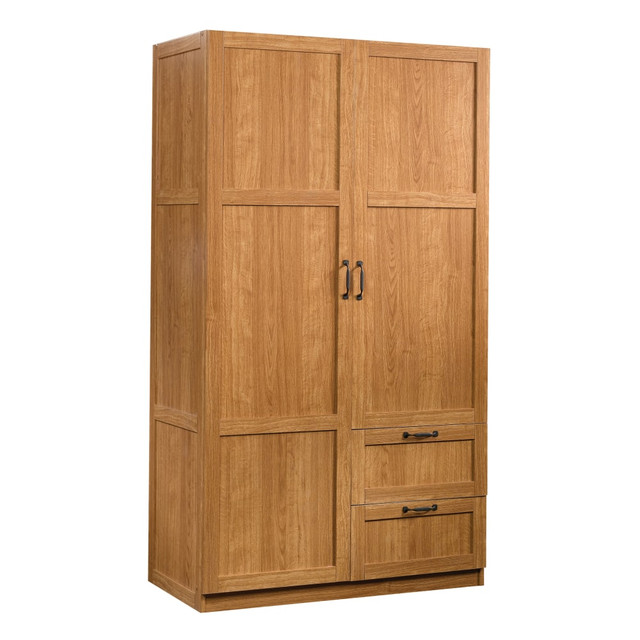 SAUDER WOODWORKING CO. 420063 Sauder Select Storage Wardrobe Cabinet, 71-1/8inH x 40inW x 19-1/2inD, Highland Oak