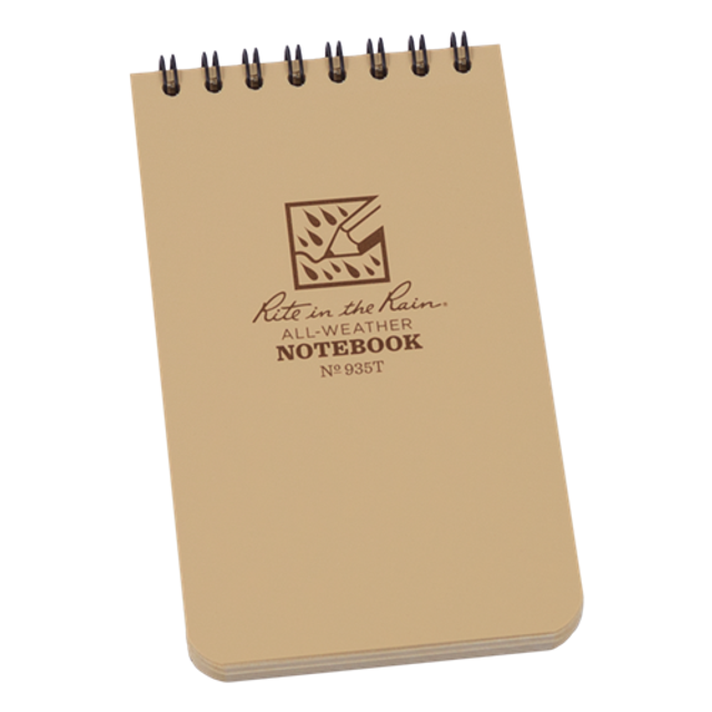 Rite in the Rain 935T Polydura Top-Spiral Notebook (3'' x 5'') Rite in the Rain 935T Polydura Top-Spiral Notebook (3'' x 5'')