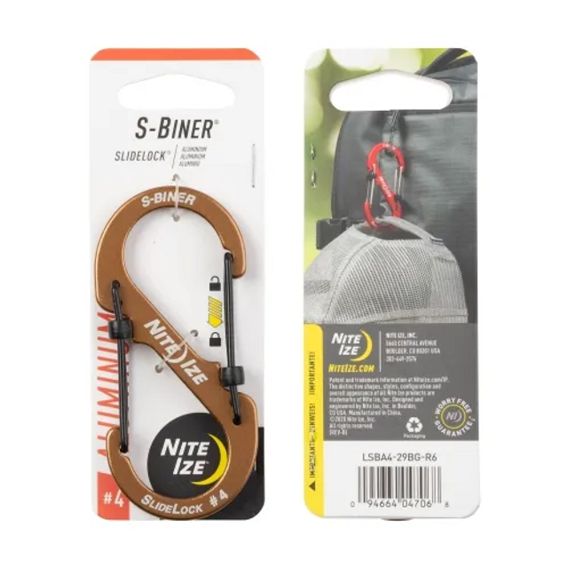 Nite-Ize LSBA4-29BG-R6 S-Biner Aluminum SlideLock Nite-Ize LSBA4-29BG-R6 S-Biner Aluminum SlideLock