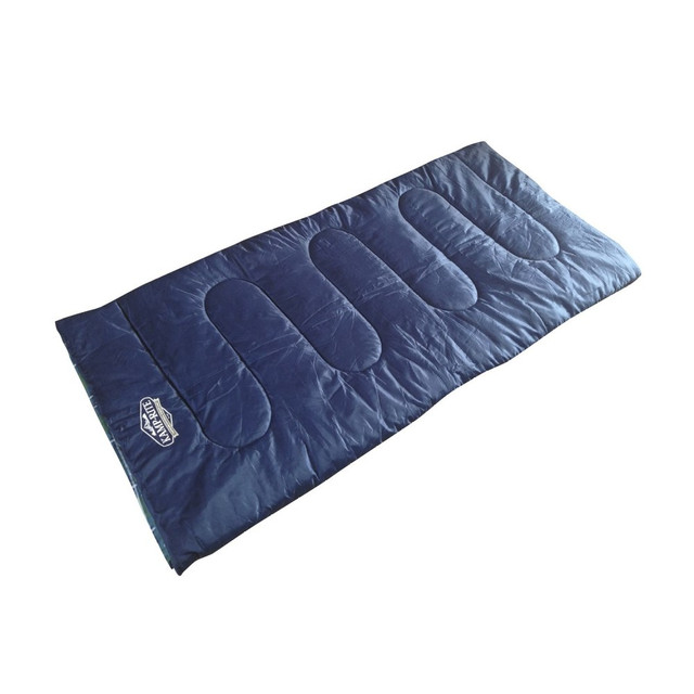 NATIONAL NUTRIENTS, INC. SB281 Kamp-Rite King Size 0 deg. Sleeping Bag, 40in x 80in, Dark Blue/Plaid