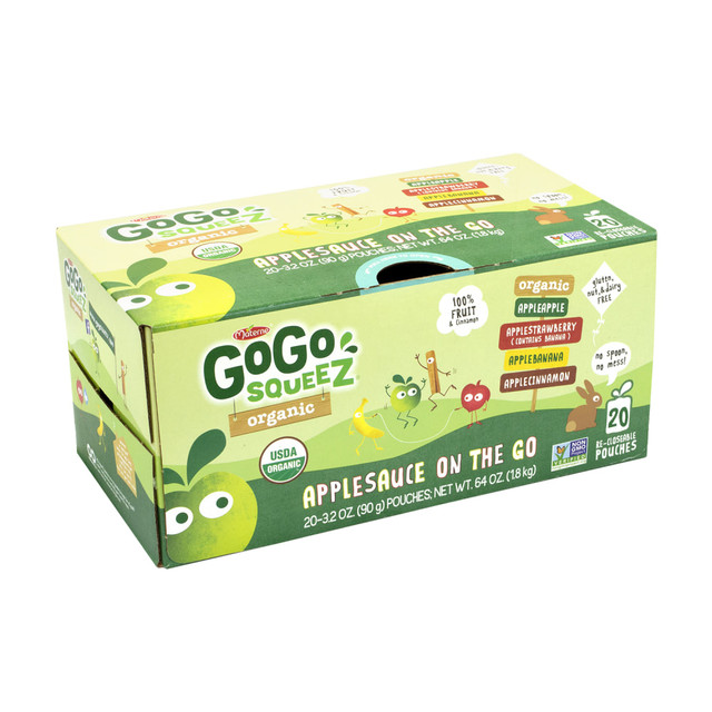 MATERNE 212 GoGo Squeez Organic Applesauce On-The-Go Variety Pack, 3.2 Oz, Pack Of 20 Pouches MATERNE 212 GoGo Squeez Organic Applesauce On-The-Go Variety Pack, 3.2 Oz, Pack Of 20 Pouches