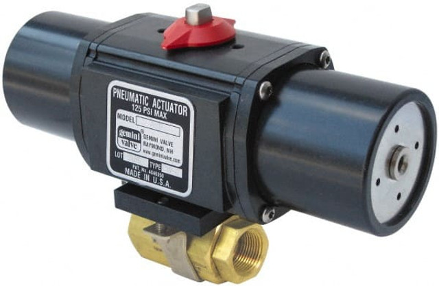 Gemini Valve 8216N522ASP86 Motorized Automatic Ball Valve: 1-1/2" Pipe, Brass