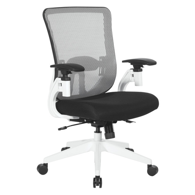 OFFICE STAR PRODUCTS Office Star 889-3TW1N1421W  Vertical Ergonomic Mesh Mid-Back Managers Chair, Black/White