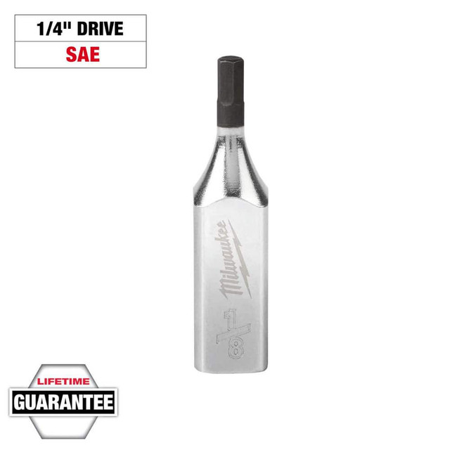 Milwaukee Tool 45-34-1024 Hand Hex & Torx Bit Sockets; Socket Type: Hex Bit ; Hex Size (Inch): 1/8 ; Insulated: No ; Tether Style: Not Tether Capable ; Material: S2 Steel ; Overall Length (Decimal Inch): 0.3333