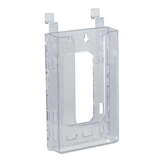 AZAR DISPLAYS 252343 Slatwall Trifold Brochure Holders, 7-3/4inH x 4-3/4inW x 1-1/2inD, Clear, Pack Of 10 Holders AZAR DISPLAYS 252343 Slatwall Trifold Brochure Holders, 7-3/4inH x 4-3/4inW x 1-1/2inD, Clear, Pack Of 10 Holders