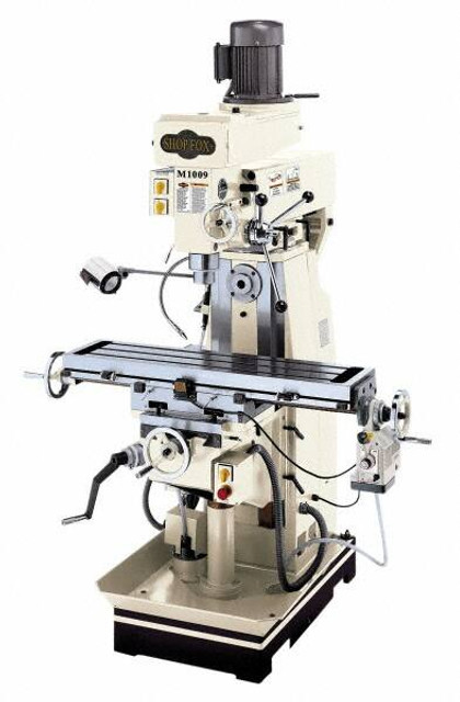 Shop Fox M1009 Knee Milling Machine: 26.5", 1 Phase
