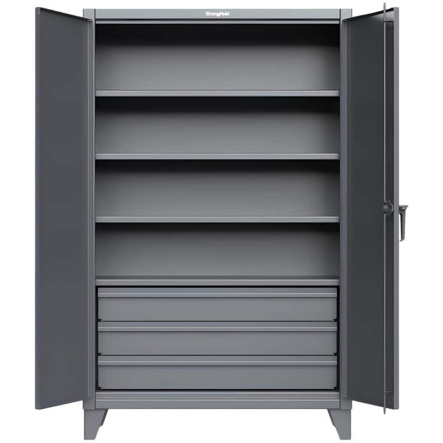 Strong Hold 36-244-3DB Locking Steel Storage Cabinet: 36" Wide, 24" Deep, 78" High