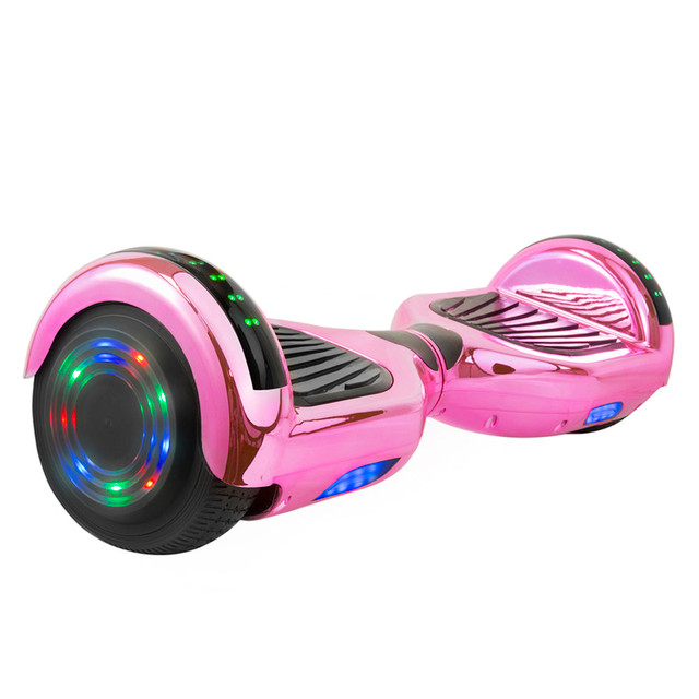 HEALTH HOUSE, INC. 995109499M AOB Hoverboard With Bluetooth Speakers, 7inH x 27inW x 7-5/16inD, Pink/Chrome