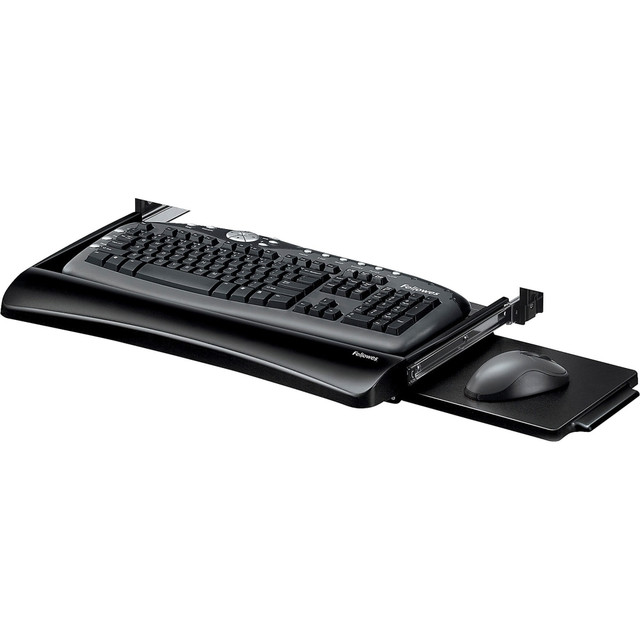 FELLOWES INC. 9140303 Fellowes Office Suites Underdesk Keyboard Tray, Black/Silver