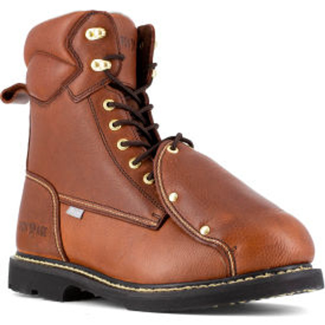 Warson Brands Inc. Iron Age® Groundbreaker Work Boots w/ External Met Guard Steel Toe Size 12M 8""H Brown p/n IA5015-M-12.0